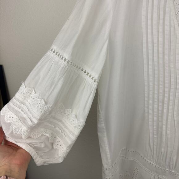 Club Monaco White Eyelet Mini Dress - Picture 4 of 6